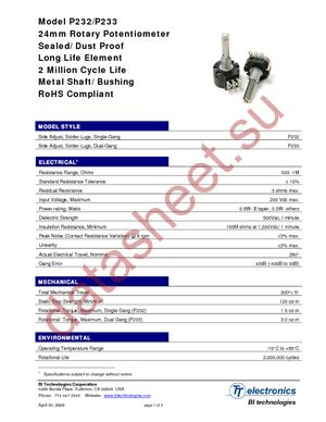 P232-SFC25BR10K datasheet  